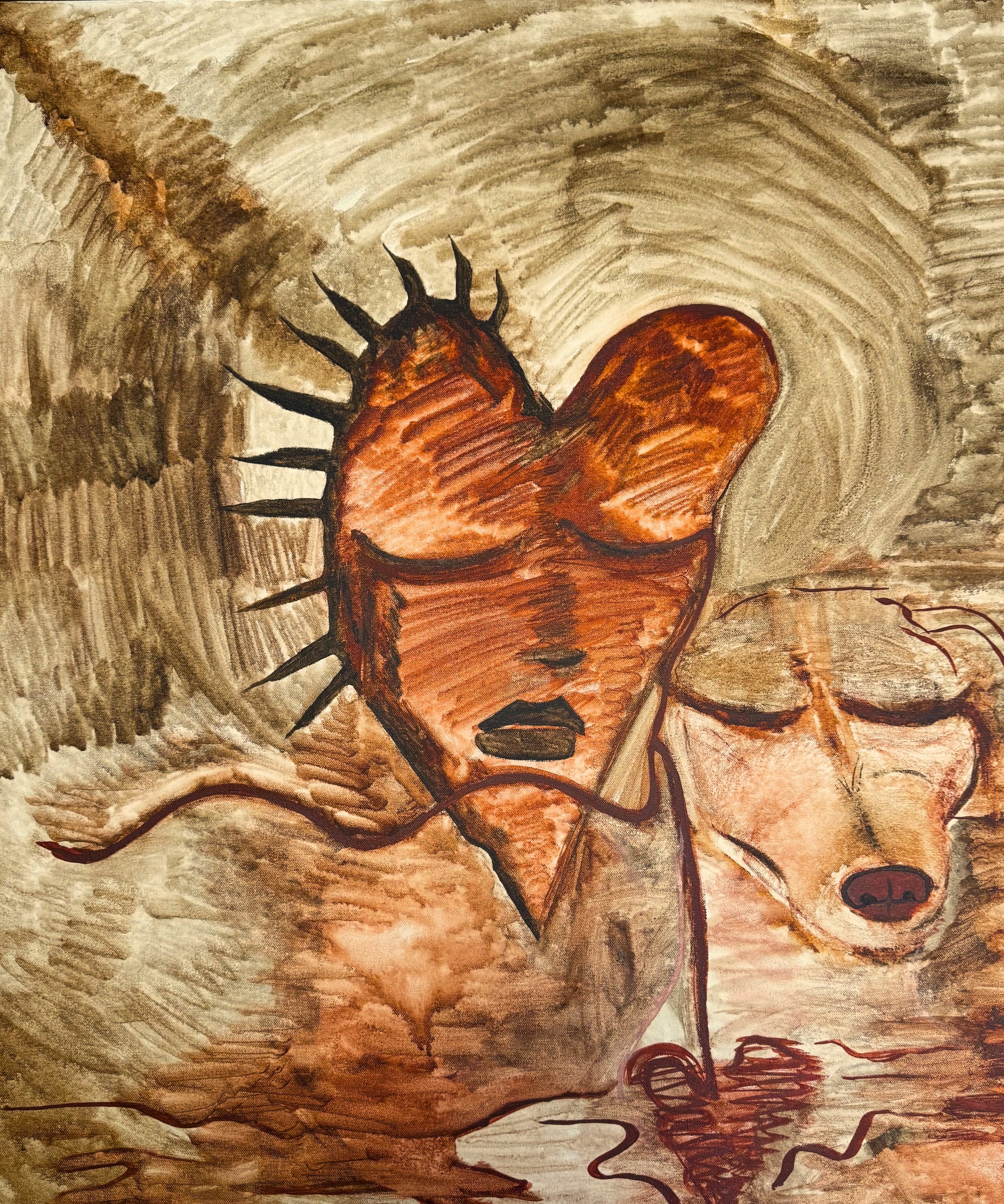 TIRED HEART - ORIGINAL 30" x 36"